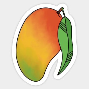 Mango Fruit Watercolor Sticker